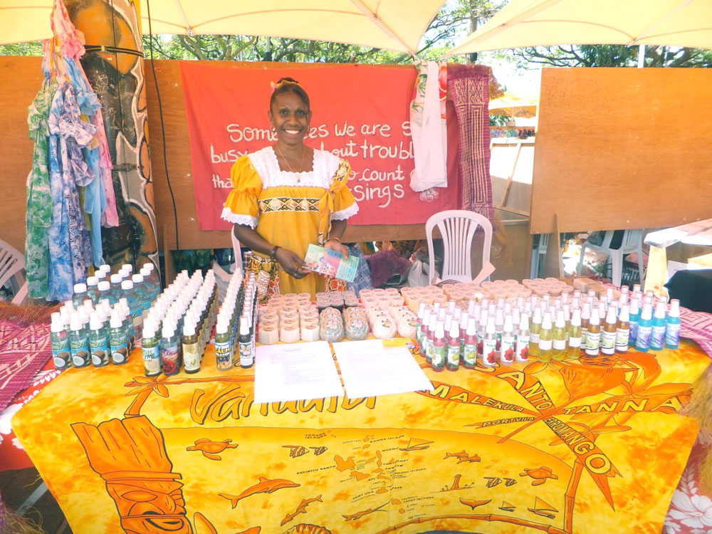 Rona with her products.