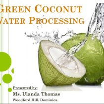 Green coconut water processing